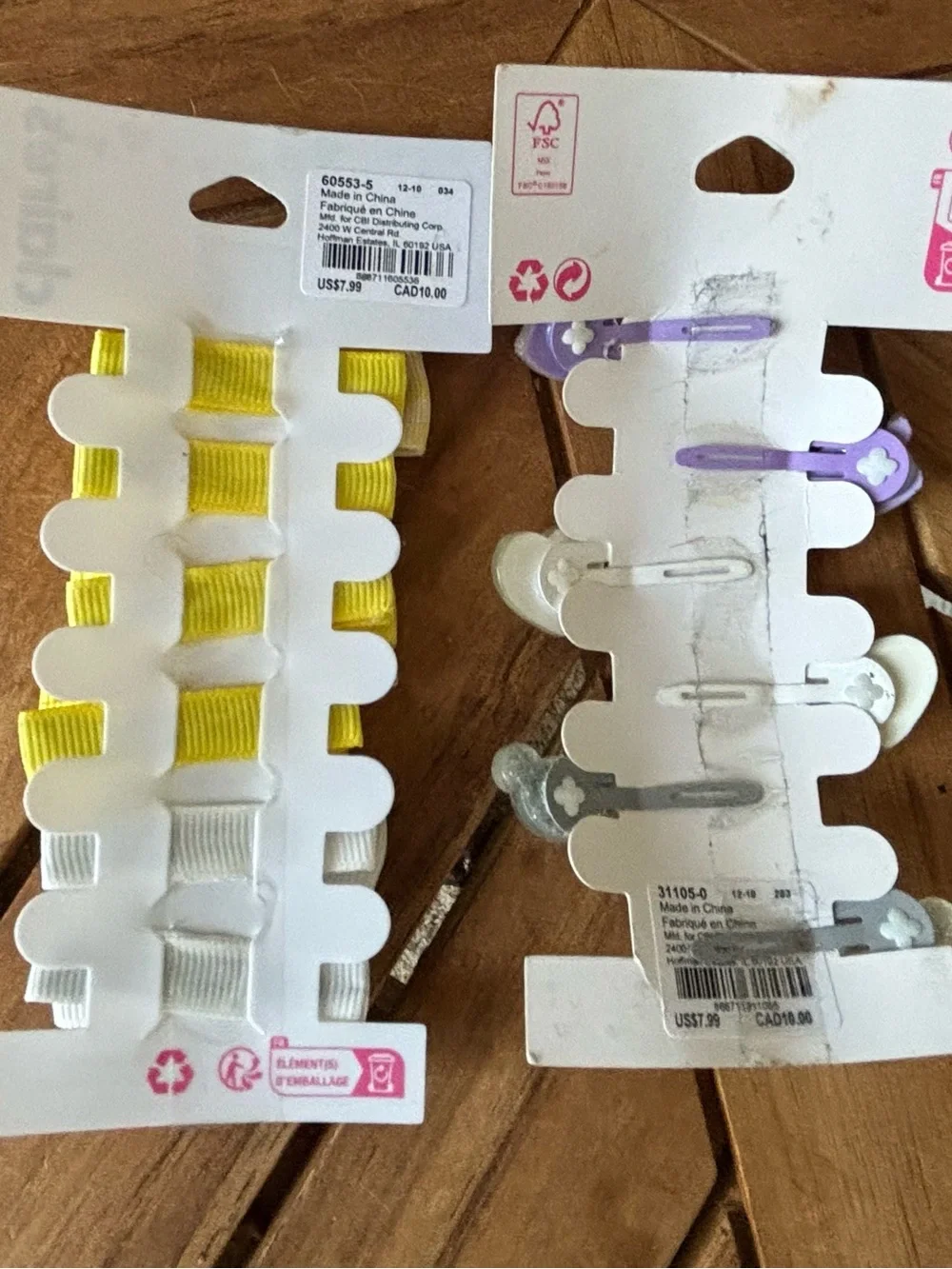 NWT Claire's Hair Bows & Clips Yellow Gingham Glitter Hearts Koala Bears Fox
